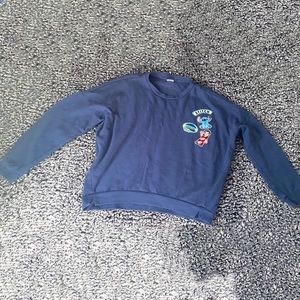 Navy Lilo & Stitch Crewneck Sweatshirt